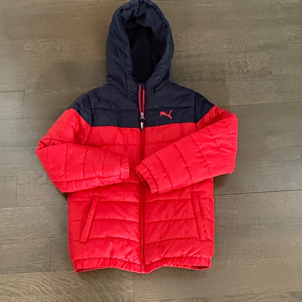 Puma Red and Black Puffer Jacket